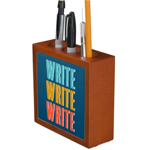 Colorful Book Lovers Motivational Writing Desk Organizer