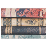 Colorful Book Spines Junk Journal Decoupage Paper