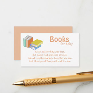 Colorful Books Gender Neutral Books for Baby Enclosure Card
