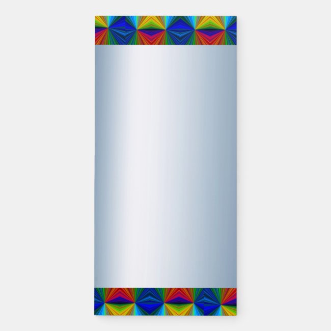 Colorful Border Pattern Magnetic Fridge Notepad