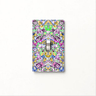 Colorful Botanical Floral Light Switch Cover