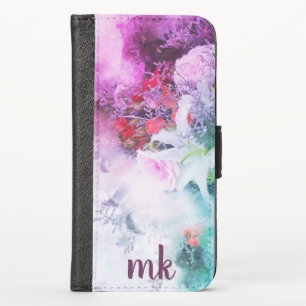 Colorful Botanical Garden iPhone X Wallet Case
