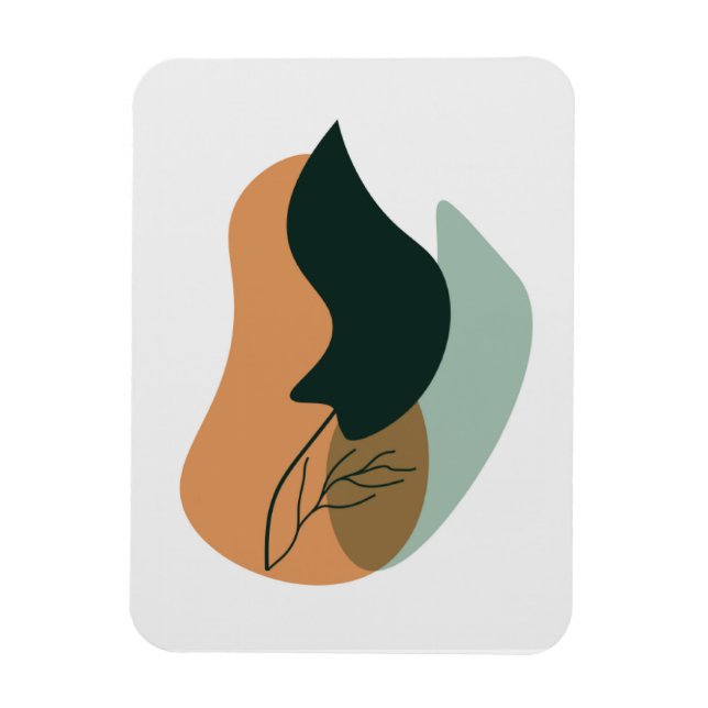 Colorful botanical shapes magnet (Vertical)
