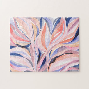Colorful Botanical Watercolor Art Jigsaw Puzzle