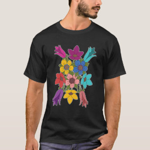 Colorful Botany Flower Blossoms Gardener Beautiful T-Shirt