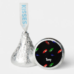 Colorful bottles on black hershey®'s kisses®