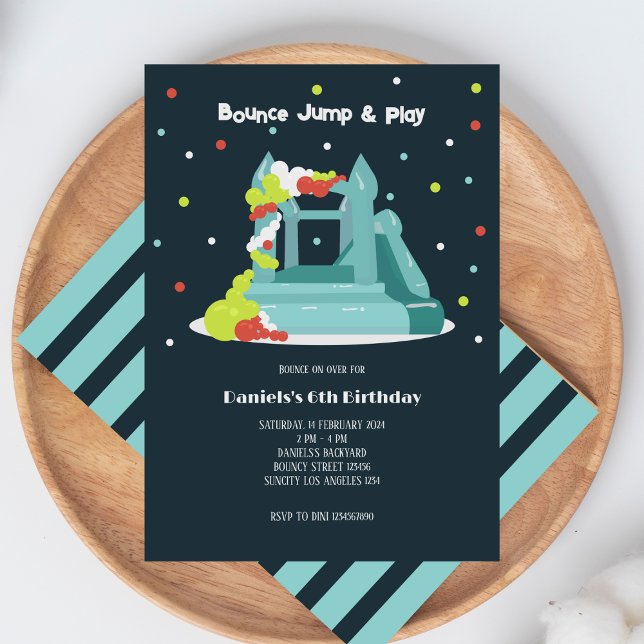 Colorful Bounce Birthday Party Invitation (Creator Uploaded)