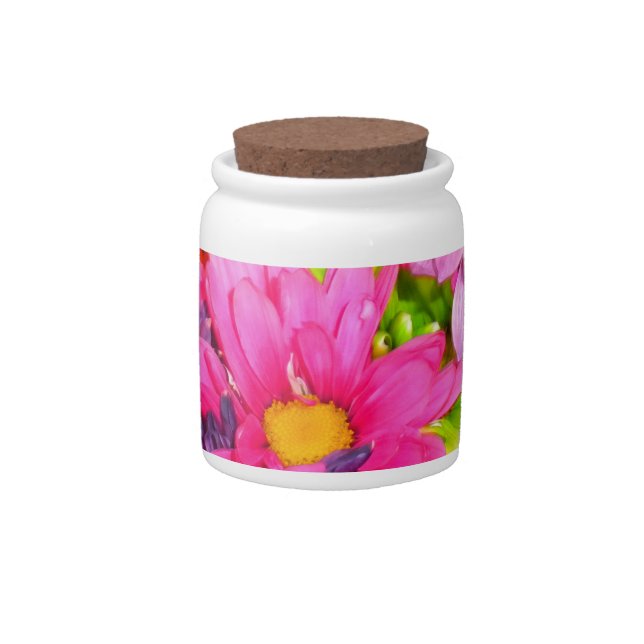 Colorful Bouquet Candy Jar (Front)