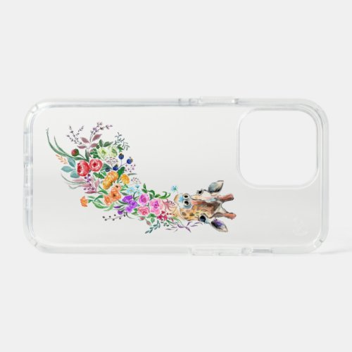Colorful Bouquet Floral Giraffe iPhone Case