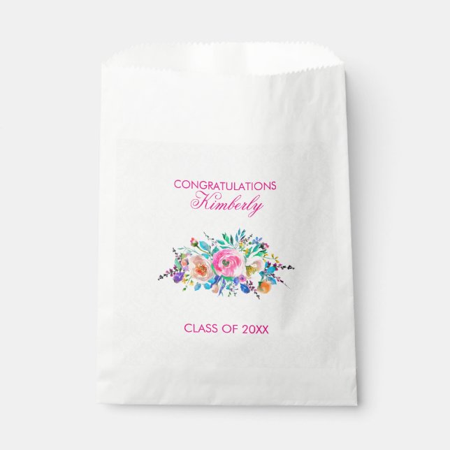 Colorful Bouquet- Graduations Favor Bag (Front)