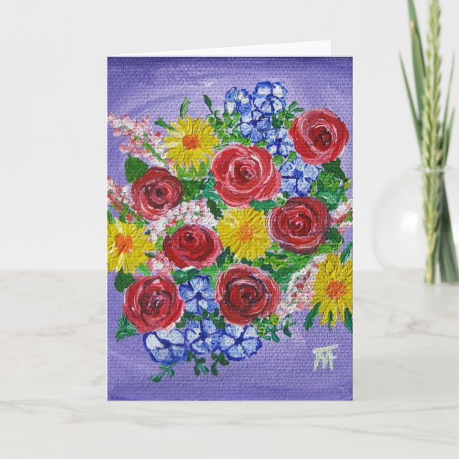Colorful Bouquet - Greeting Card (Front)