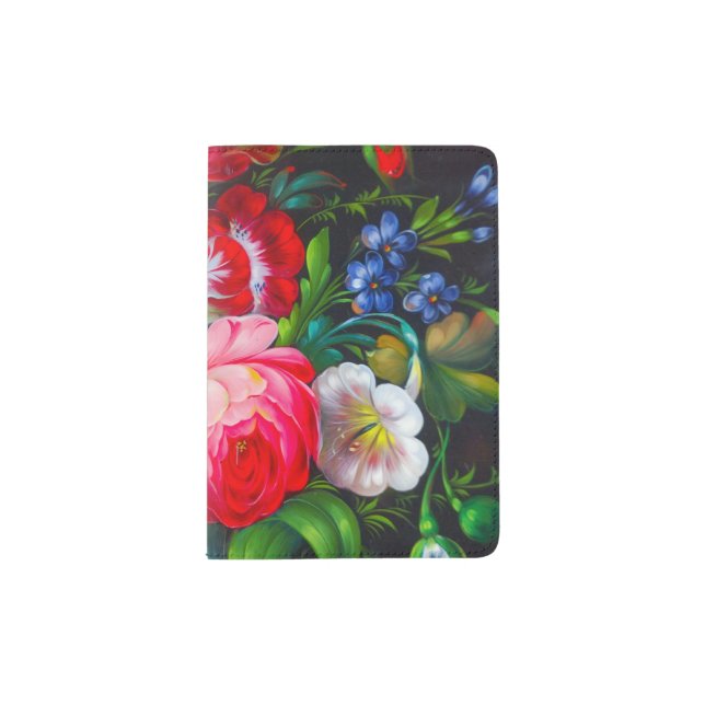 colorful bouquet passport holder (Front)