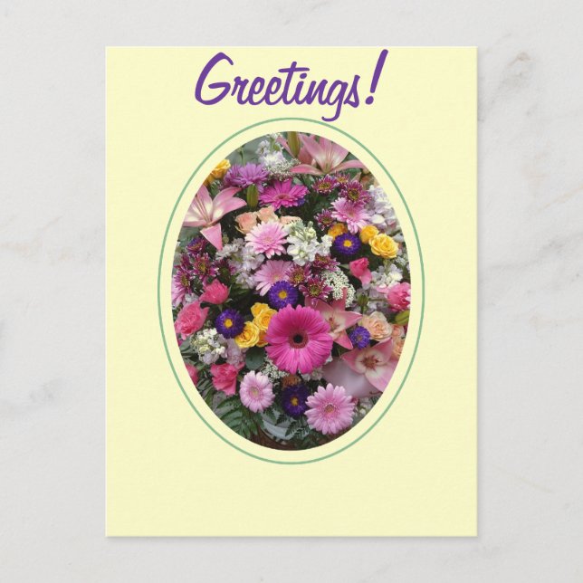 Colorful Bouquet Postcard (Front)