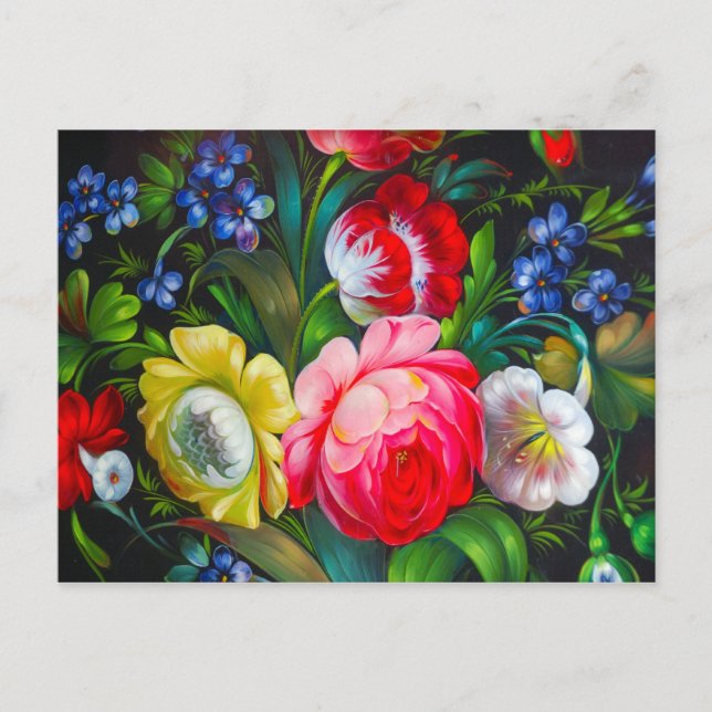 colorful bouquet Postcard (Front)