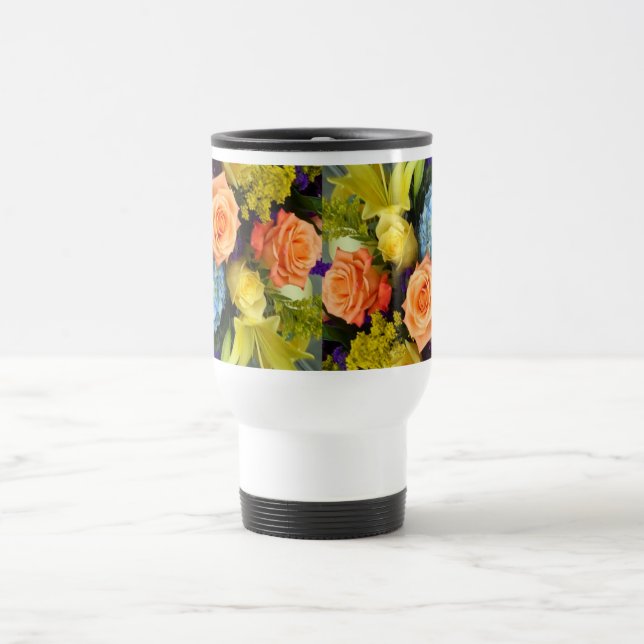 Colorful Bouquet Travel Mug (Center)