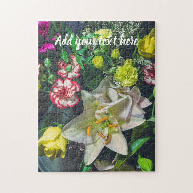 Colorful bouquet with lily jigsaw puzzle (Vertical)