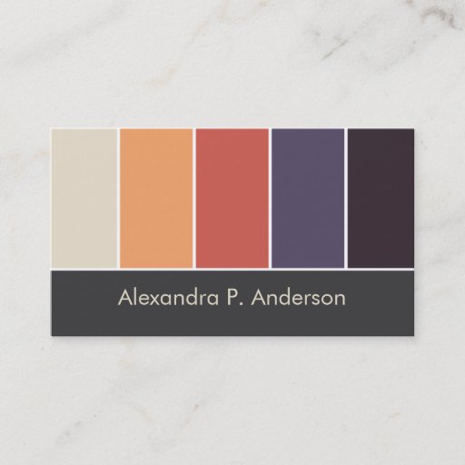 Customizable Colorful Boutique (v10) Business Card