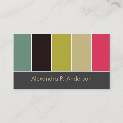 Customizable Colorful Boutique (v6) Business Card