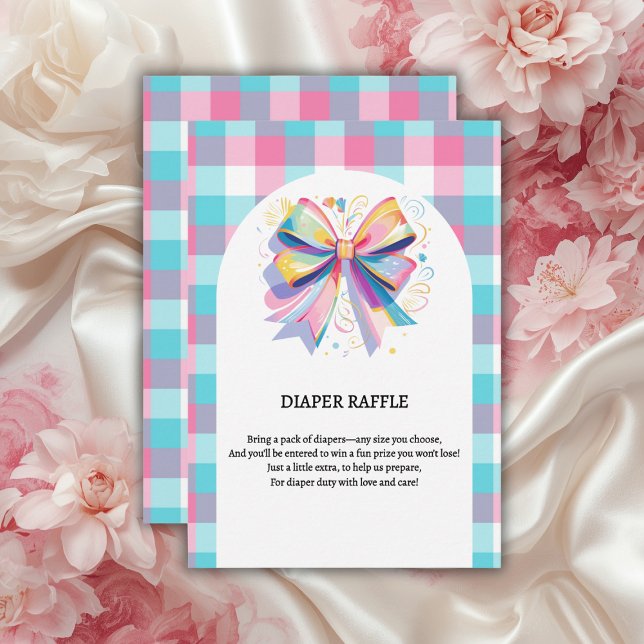 Colorful Bow Baby Shower Enclosure Card (Creator Uploaded)