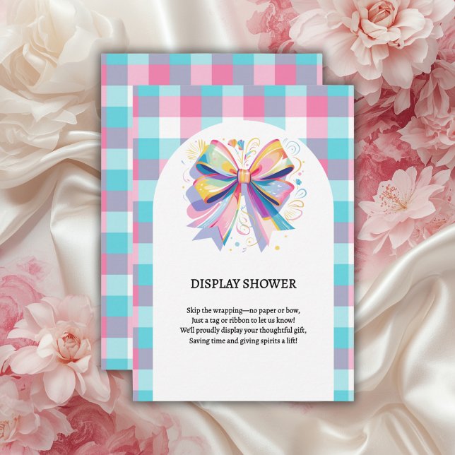 Colorful Bow Baby Shower Enclosure Card (Creator Uploaded)