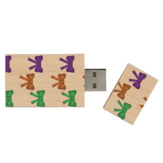 Colorful bow ribbons on cream
