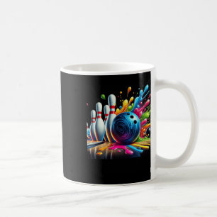 Colorful Bowling Crew Tie Dye Graphic Tee Men Wome Coffee Mug
