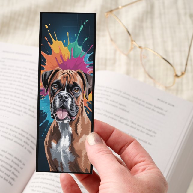 Colorful Boxer Dog Bookmarks (Hand)