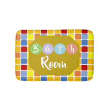 Colorful Boxes - Small Bath Mat