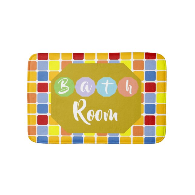Colorful Boxes  - Small Bath Mat (Front)