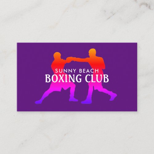 Colorful Boxing Match Boxer Boxing Trainer Business Card