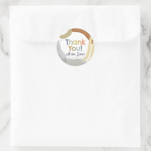 Colorful Boy Birthday Thank You Favor Sticker