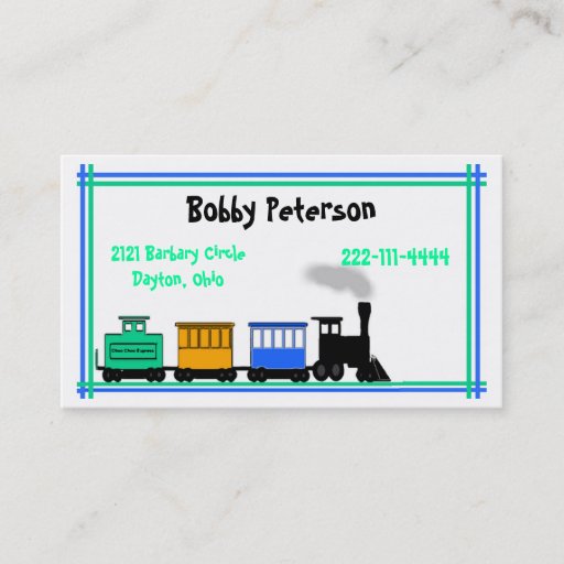 Customizable Colorful Boy's calling card Business Card