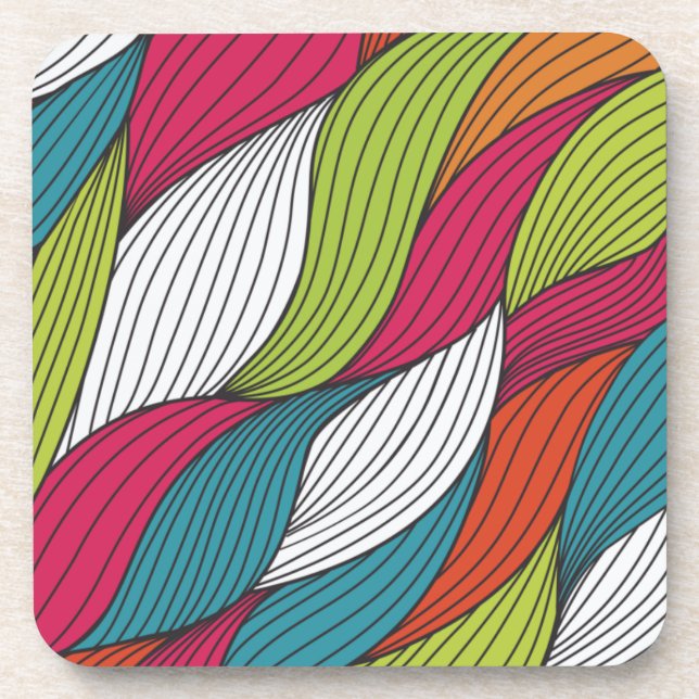 Colorful Braiding Beverage Coaster (Front)