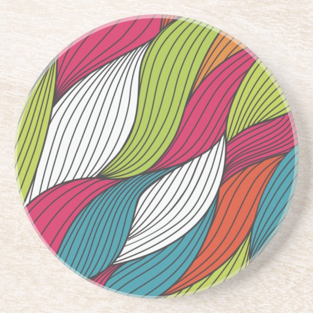 Colorful Braiding Drink Coaster (Front)
