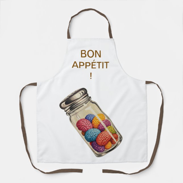 Colorful Brain Condiments Apron (Colored Straps) (Front)