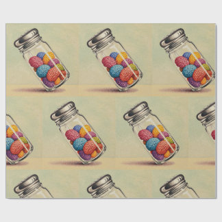 Colorful Brain Condiments Long Wrapping Paper