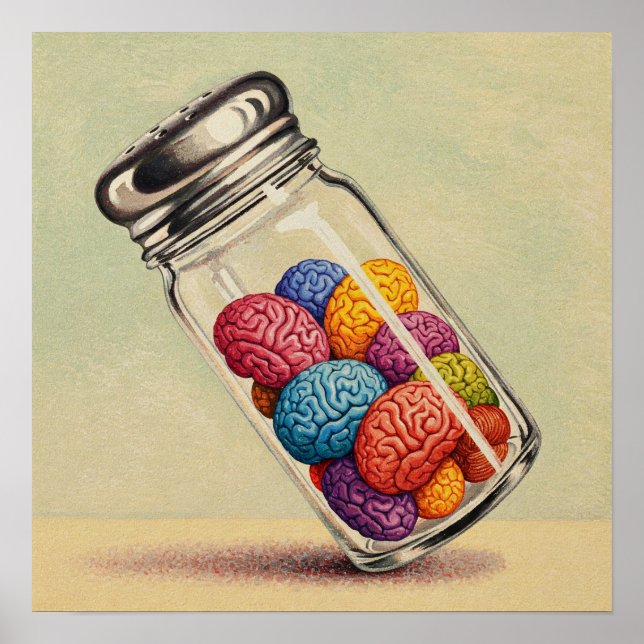 Colorful Brain Condiments Poster (Front)