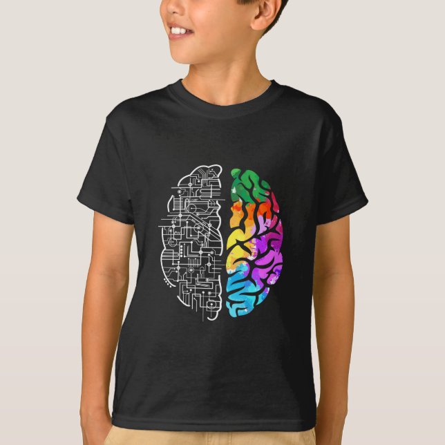 Colorful Brain Engineering Science T-Shirt (Front)