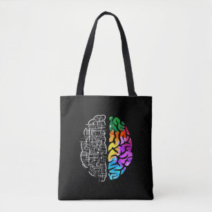 Colorful Brain Engineering Science Tote Bag