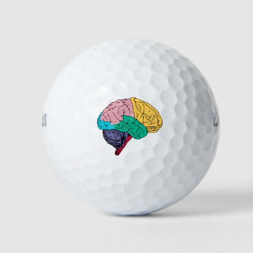 Colorful Brain Golf Balls