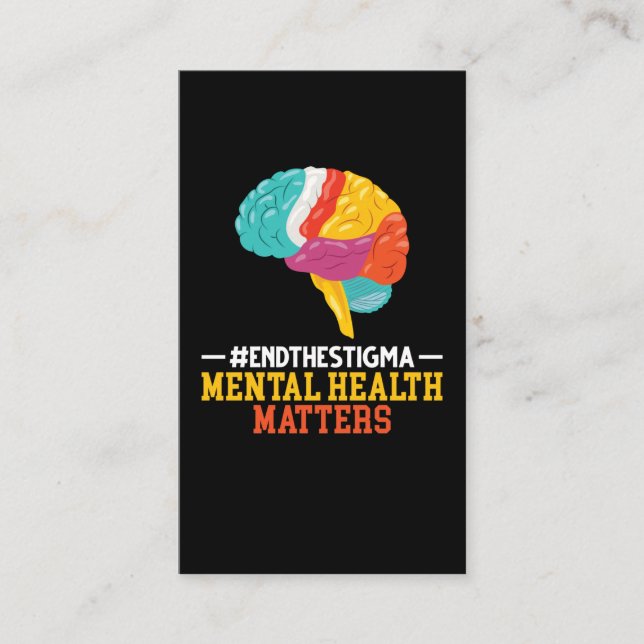 Colorful Brain Mental Health Business Card (Front)