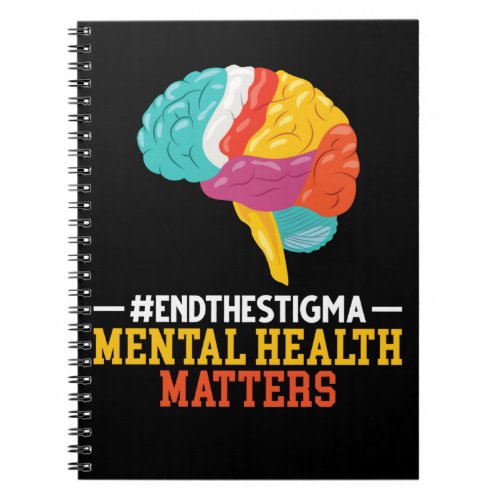 Colorful Brain Mental Health Notebook