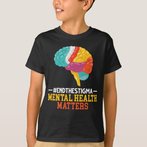 Colorful Brain Mental Health T_Shirt