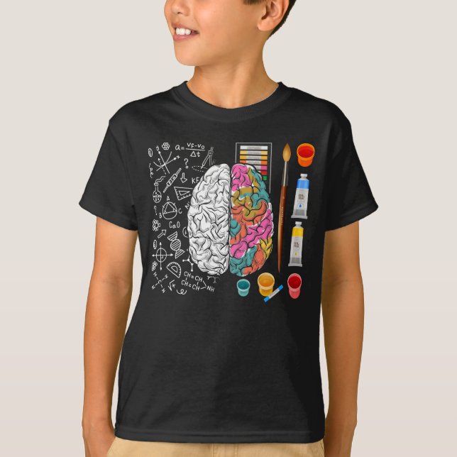 Colorful Brain Neurosurgeon Scientist Artist T-Shirt (Front)