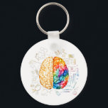 Colorful Brain - Science And Art - Neuroscience Ne Keychain<br><div class="desc">Colorful Brain - Science And Art - Neuroscience Neurologist</div>