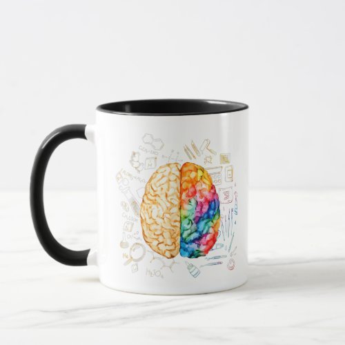 Colorful Brain _ Science And Art _ Neuroscience Ne Mug