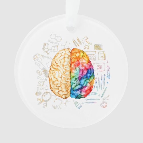 Colorful Brain _ Science And Art _ Neuroscience Ne Ornament
