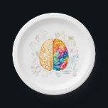 Colorful Brain — Science And Art — Neuroscience Ne Paper Plates<br><div class="desc">Colorful Brain — Science And Art — Neuroscience Neurologist</div>