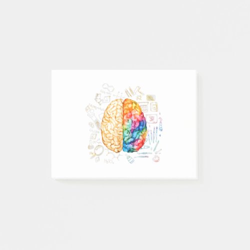 Colorful Brain _ Science And Art _ Neuroscience Ne Post_it Notes