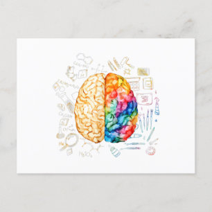 Colorful Brain - Science And Art - Neuroscience Ne Postcard